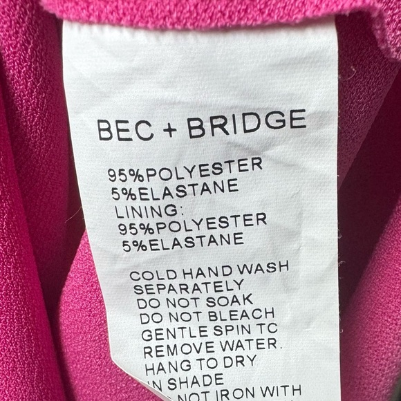 BEC + BRIDGE KARINA STRAPLESS MIDI DRESS IN ROSE PINK - Picture 3 of 8